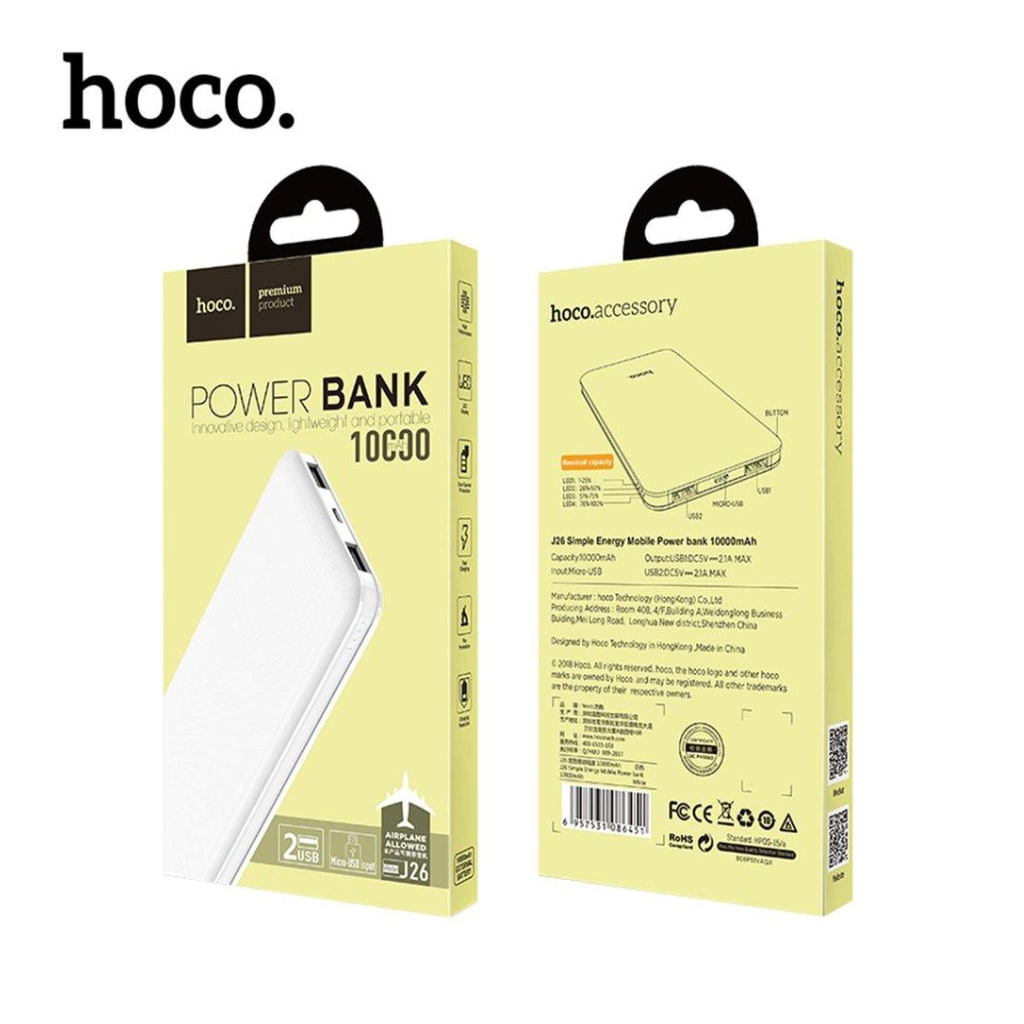 Hoco Power Bank 10000 mAh "J26"